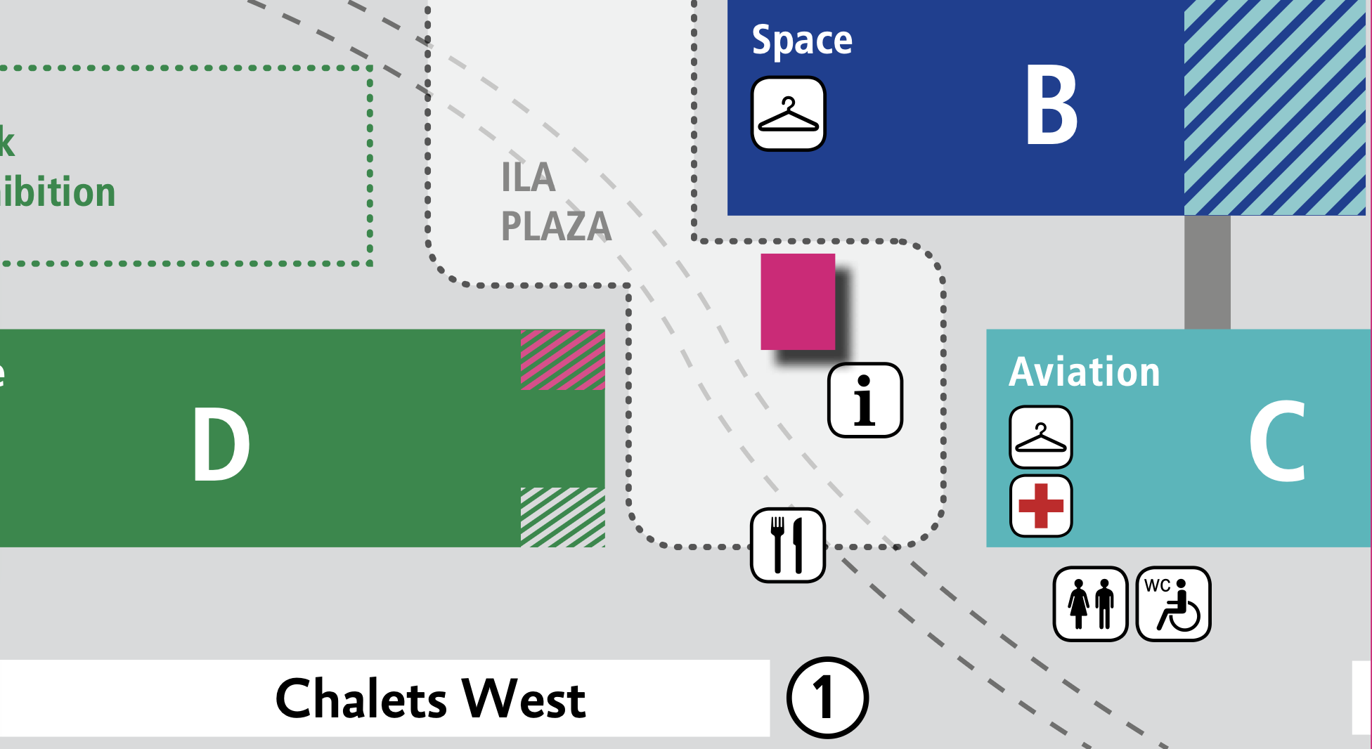 Position der Outdoor Box auf dem Geländeplan