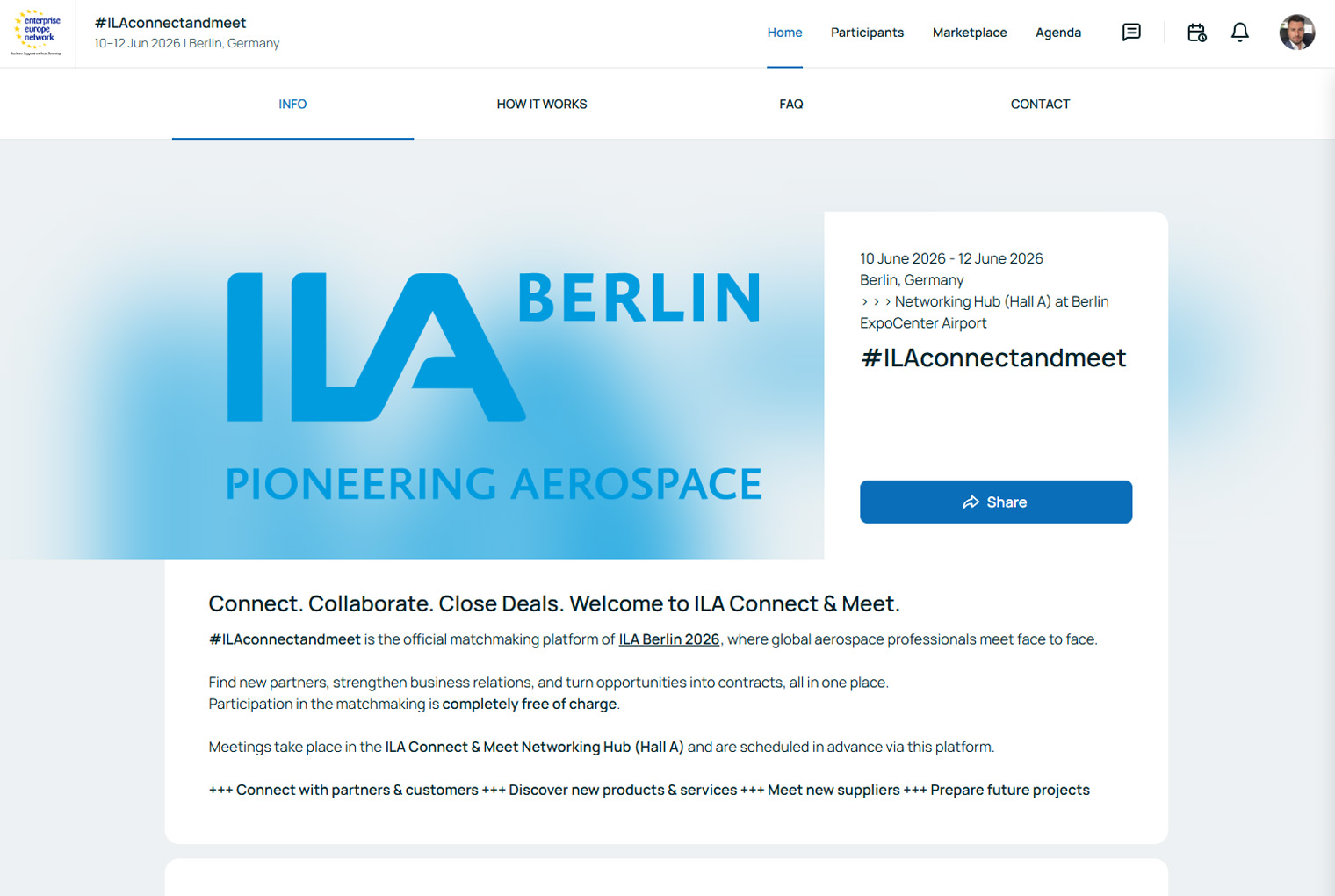 ILA Connect & Meet – B2B matchmaking platform for scheduling meetings