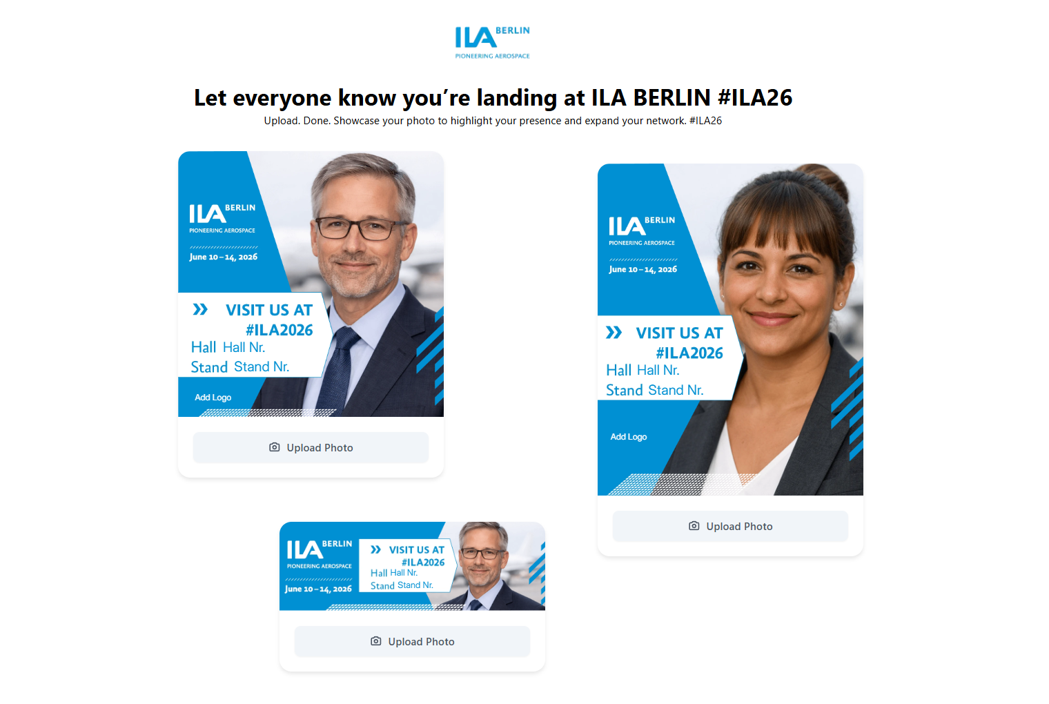 ILA Marketing Kits – branded templates for Aviation, Space and Defence segments
