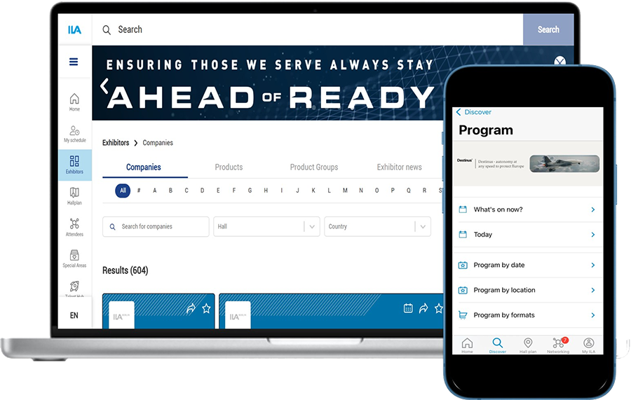 ILA Show Guide on desktop and smartphone