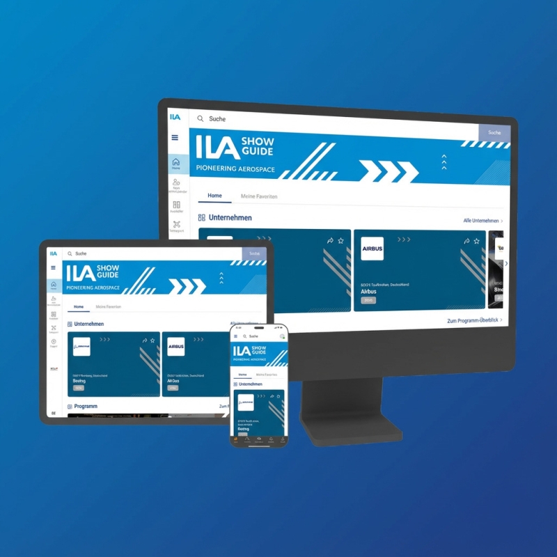 ILA Show Guide auf Desktop, Tablet und Smartphone
